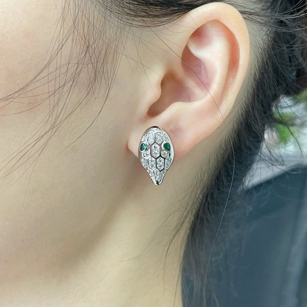 [⭐Veyra]SERPENT DIAMOND STUD EARRINGS