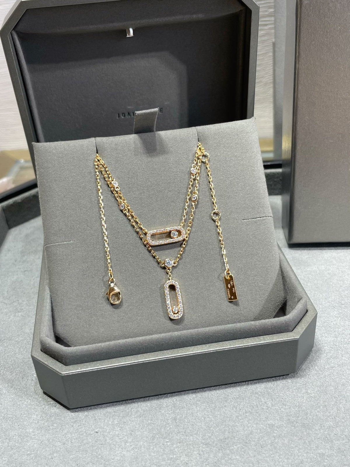 [⭐Veyra]MOVE 2 ROW DIAMOND NECKLACE