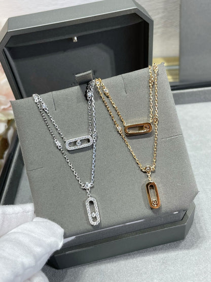 [⭐Veyra]MOVE 2 ROW DIAMOND NECKLACE