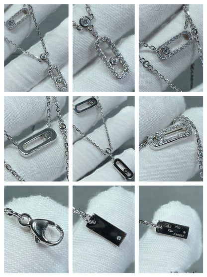 [⭐Veyra]MOVE 2 ROW DIAMOND NECKLACE