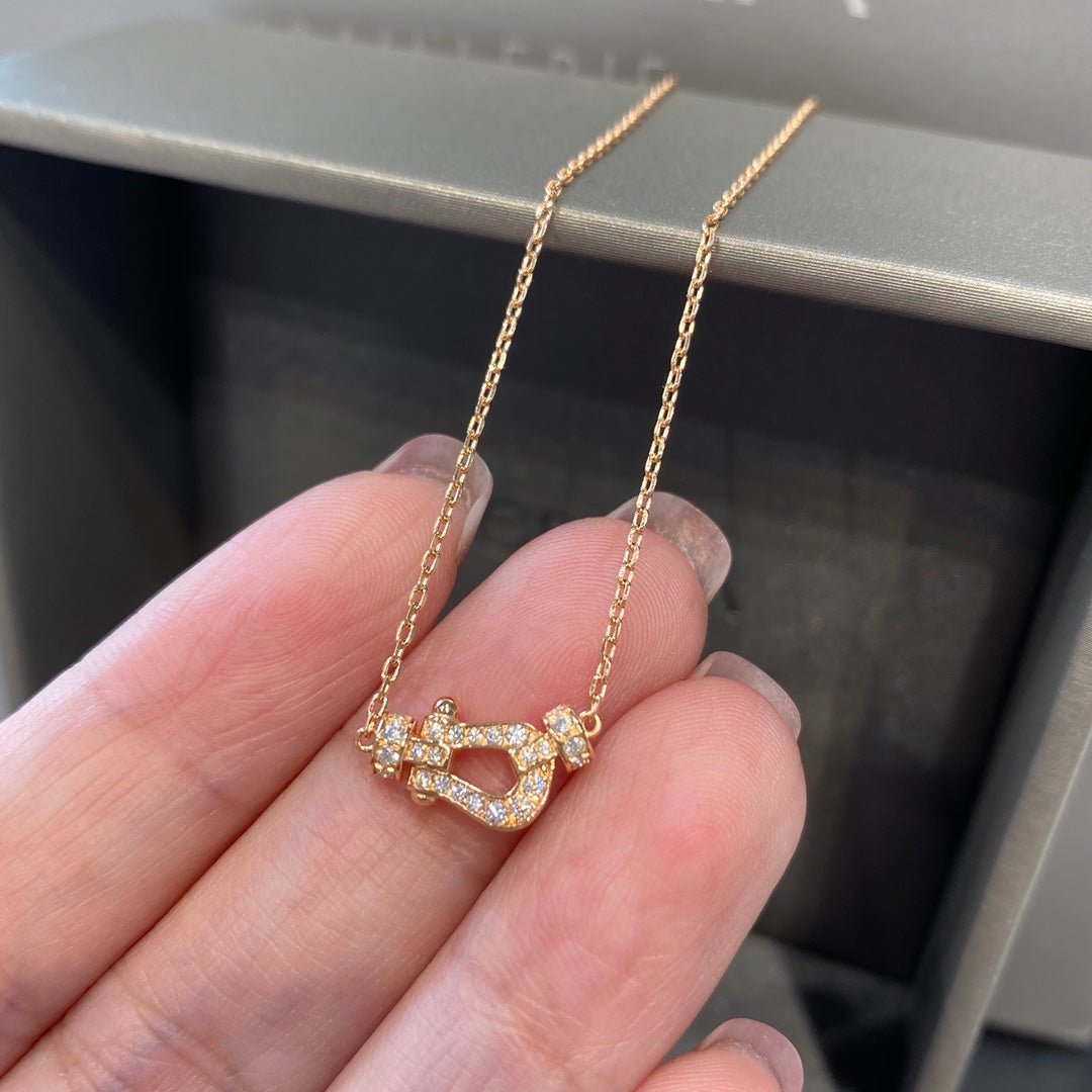 [⭐Veyra]FORCE 10 DIAMOND PINK GOLD NECKLACE MINI MODEL