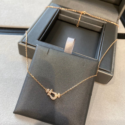 [⭐Veyra]FORCE 10 DIAMOND PINK GOLD NECKLACE MINI MODEL