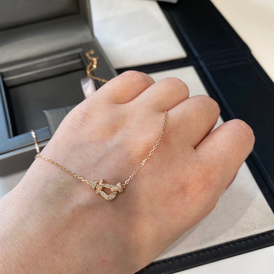 [⭐Veyra]FORCE 10 DIAMOND PINK GOLD NECKLACE MINI MODEL