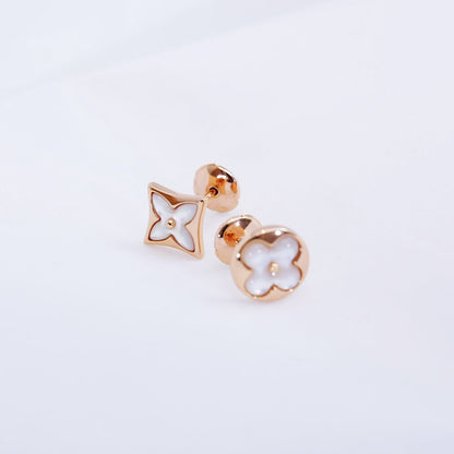 [⭐Veyra]STAR AND SUN PINK GOLD MOP STUD EARRINGS
