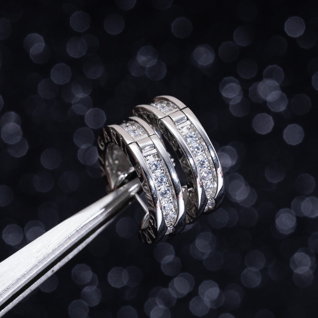 [⭐Veyra]ZERO 1 MINI SILVER DIAMOND EARRINGS