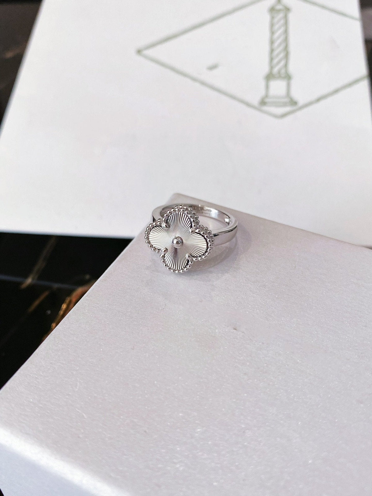 [⭐Veyra]CLOVER SILVER RING