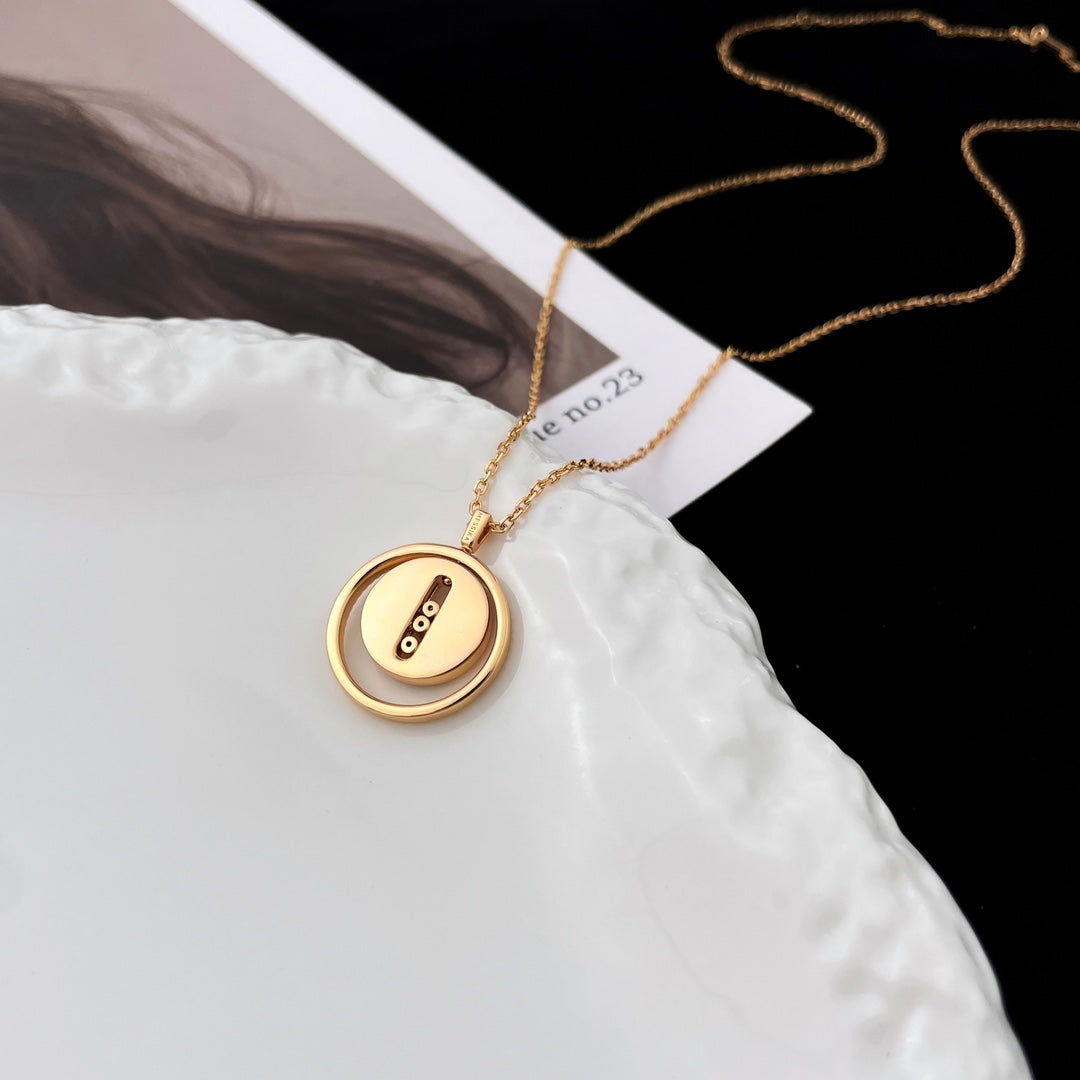 [⭐Veyra]Demo MOVE MOP PINK GOLD NECKLACE
