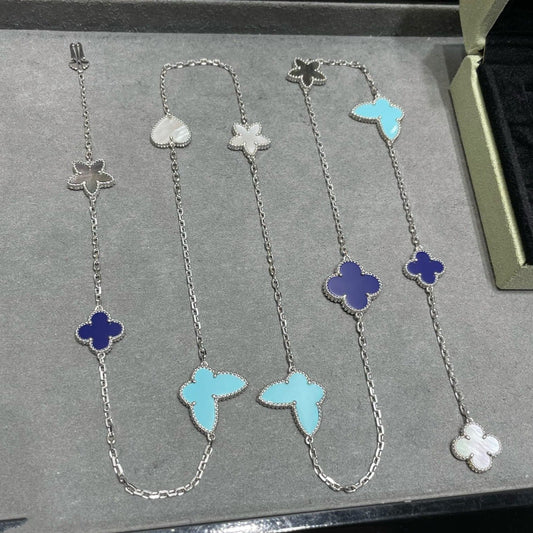 [⭐Veyra]Veyra CLOVER SILVER 11 MOTIF NECKLACE