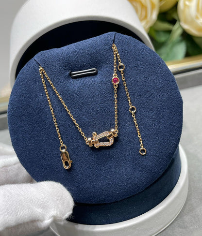 [⭐Veyra]FORCE 10 DIAMOND PINK GOLD NECKLACE