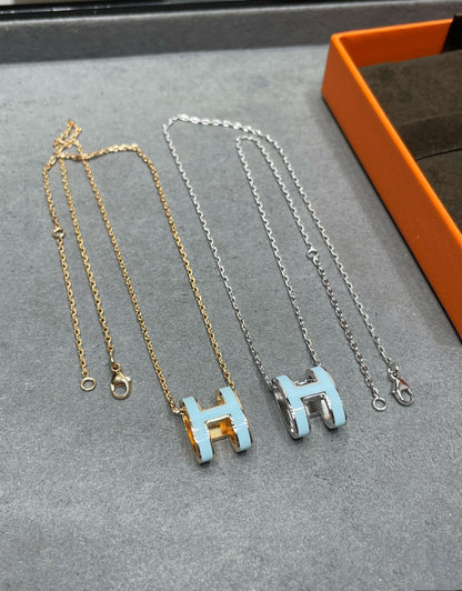 [⭐Veyra]POP H SKY BLUE NECKLACE