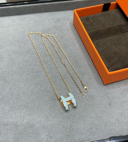 [⭐Veyra]POP H SKY BLUE NECKLACE