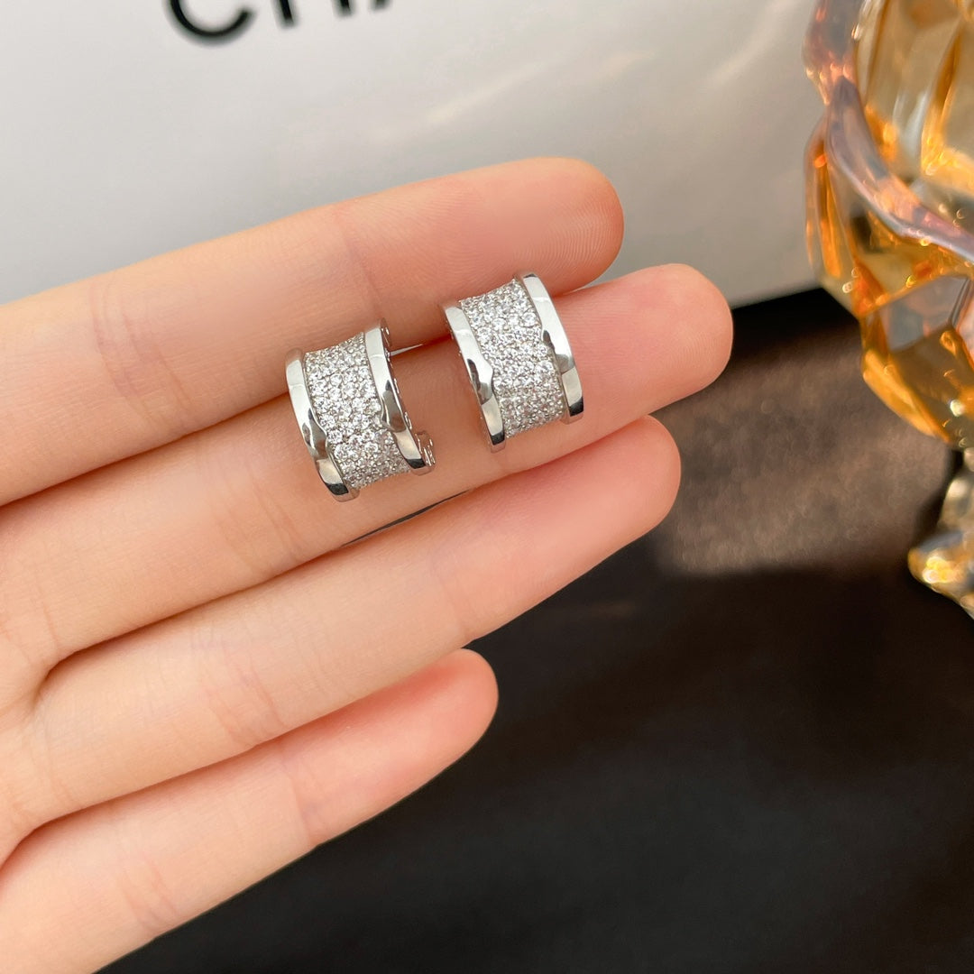 [⭐Veyra]ZERO 1 DIAMOND PAVED EARRINGS