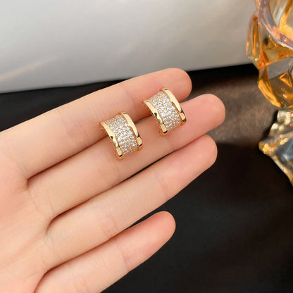 [⭐Veyra]ZERO 1 DIAMOND PAVED EARRINGS