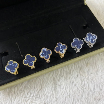 [⭐Veyra]CLOVER PIETERSITE MEDIUM STUD EARRINGS