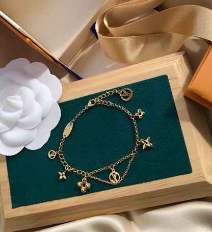 [⭐Veyra]BLOOMING PINK GOLD MOP BRACELET