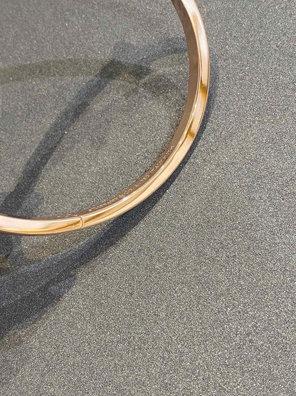 [⭐Veyra Jewels]NARROW T1 HINGED BANGLE DIAMOND PINK GOLD