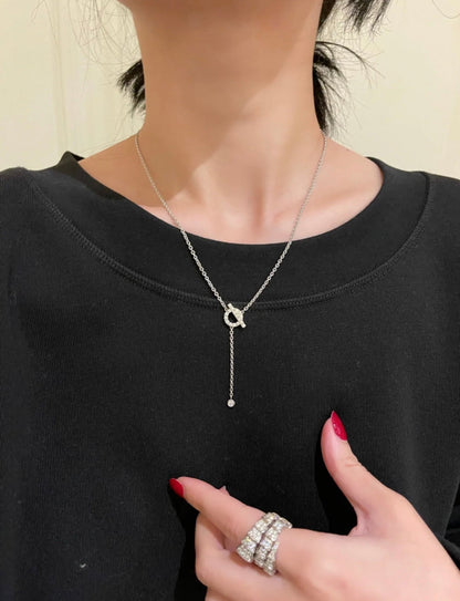 [⭐Veyra]FINESSE SILVER DIAMOND NECKLACE