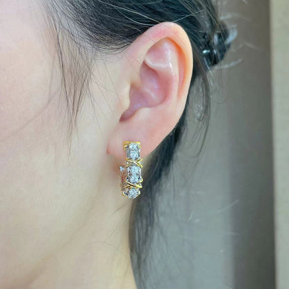 [⭐Veyra Jewels]SCHLUMBERGER GOLD DIAMOND EARRINGS