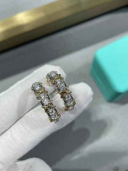 [⭐Veyra Jewels]SCHLUMBERGER GOLD DIAMOND EARRINGS