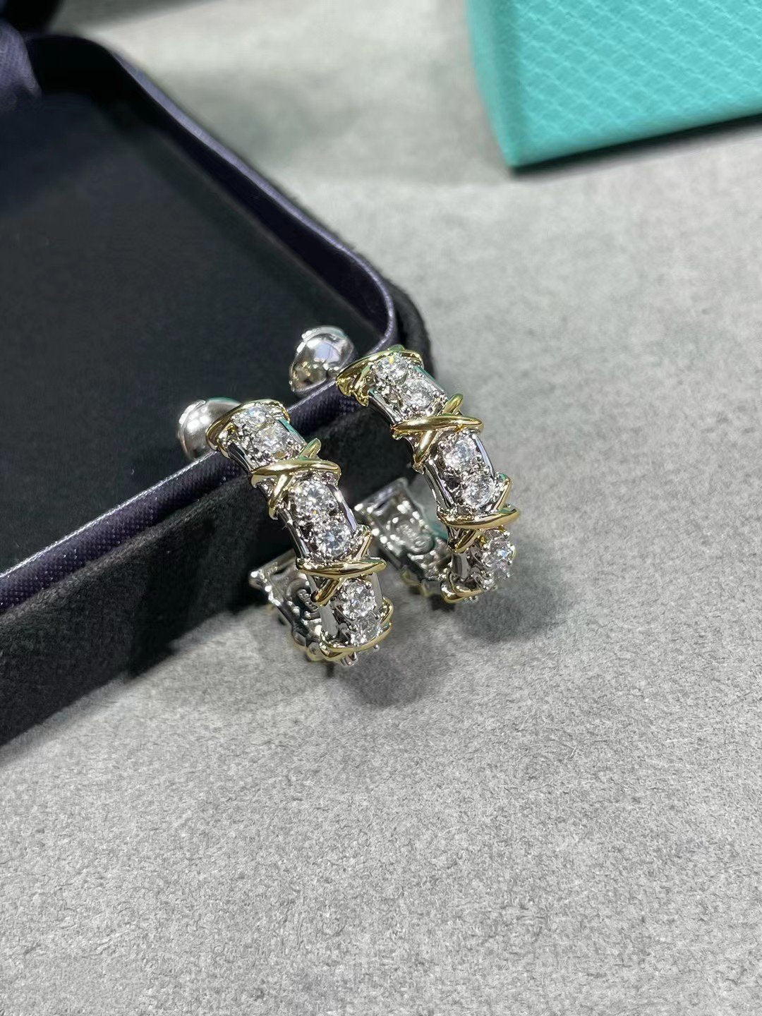 [⭐Veyra Jewels]SCHLUMBERGER GOLD DIAMOND EARRINGS