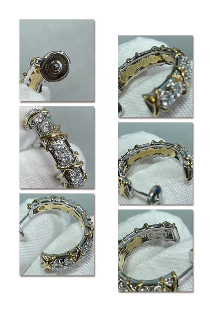 [⭐Veyra Jewels]SCHLUMBERGER GOLD DIAMOND EARRINGS
