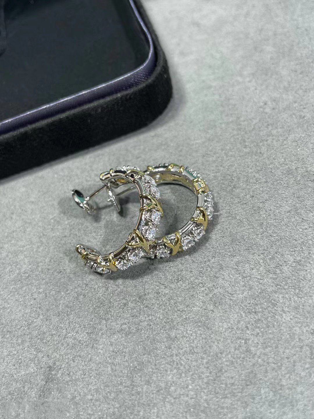 [⭐Veyra Jewels]SCHLUMBERGER GOLD DIAMOND EARRINGS
