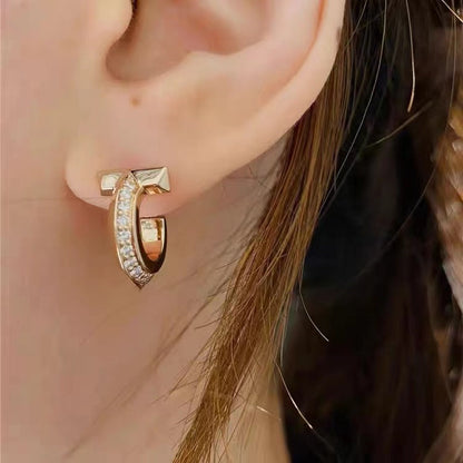 [⭐Veyra Jewels]T1 HOOP DIAMOND EARRINGS