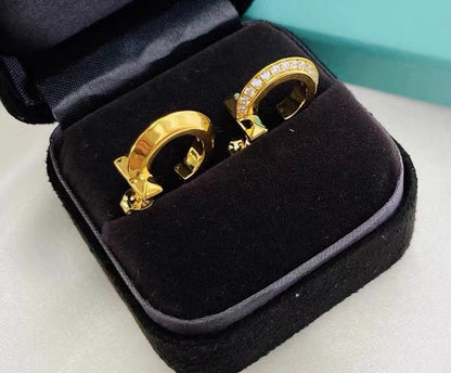 [⭐Veyra Jewels]T1 HOOP DIAMOND EARRINGS