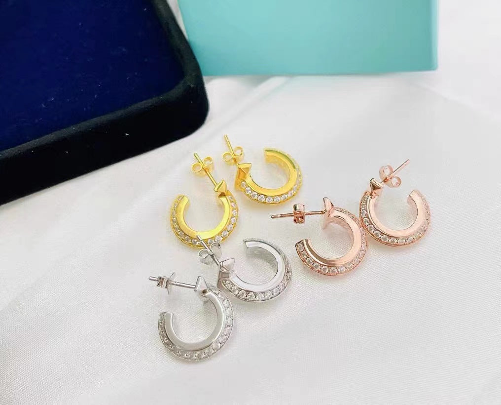 [⭐Veyra Jewels]T1 HOOP DIAMOND EARRINGS