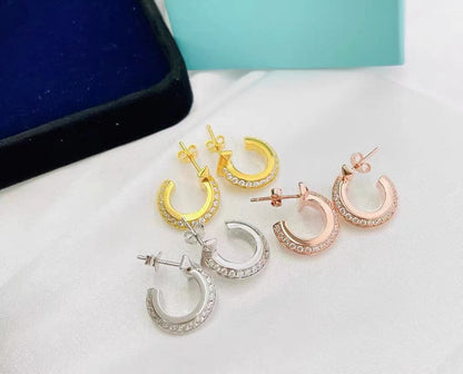 [⭐Veyra Jewels]T1 HOOP DIAMOND EARRINGS