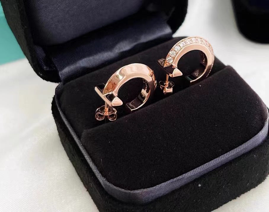 [⭐Veyra Jewels]T1 HOOP DIAMOND EARRINGS
