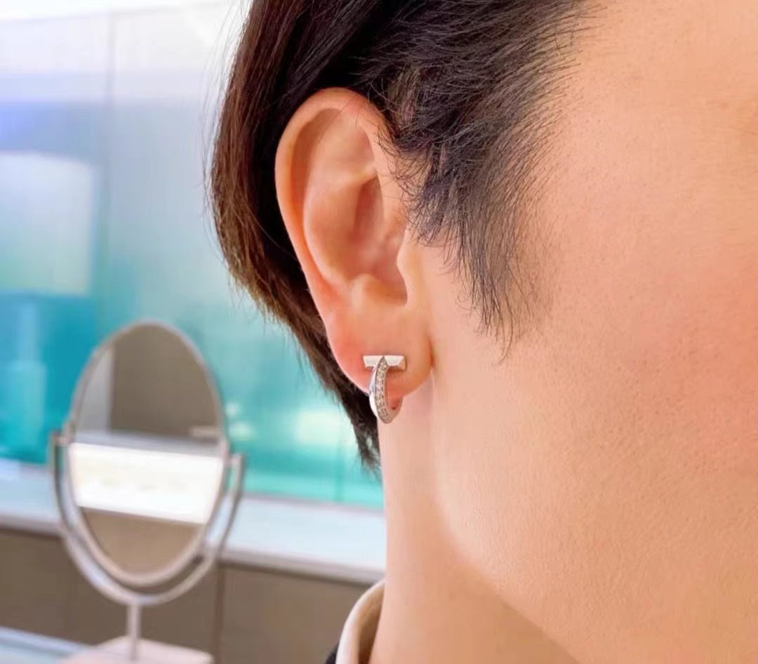 [⭐Veyra Jewels]T1 HOOP DIAMOND EARRINGS