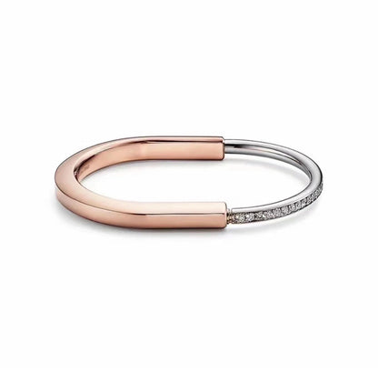 [⭐Veyra Jewels]LOCK PINK GOLD SILVER DIAMOND BRACELET