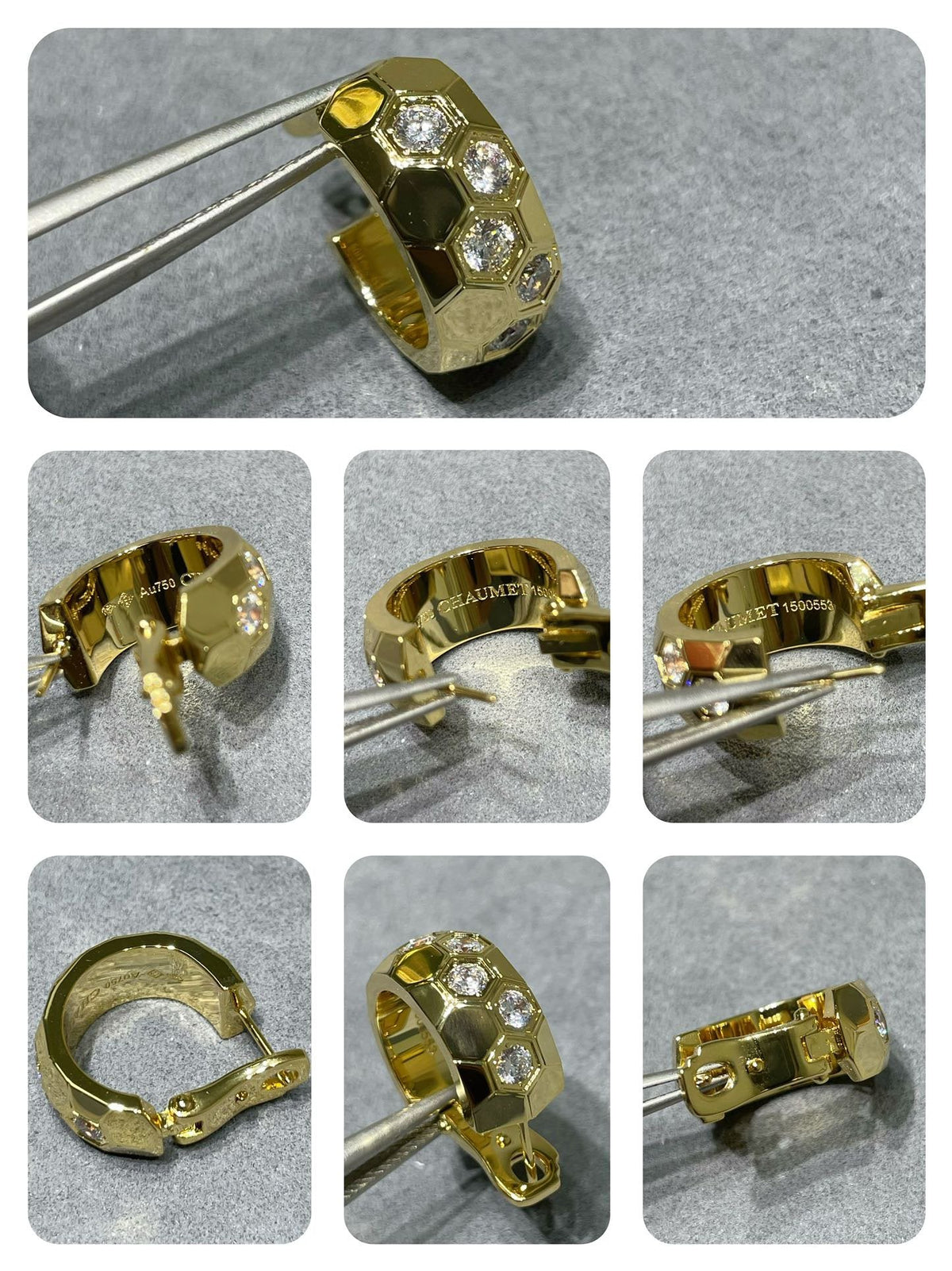 [⭐Veyra]BEE LOVE DIAMOND HOOP EARRINGS