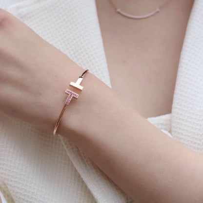 [⭐Veyra Jewels]T PINK GOLD PINK DIAMOND BRACELET
