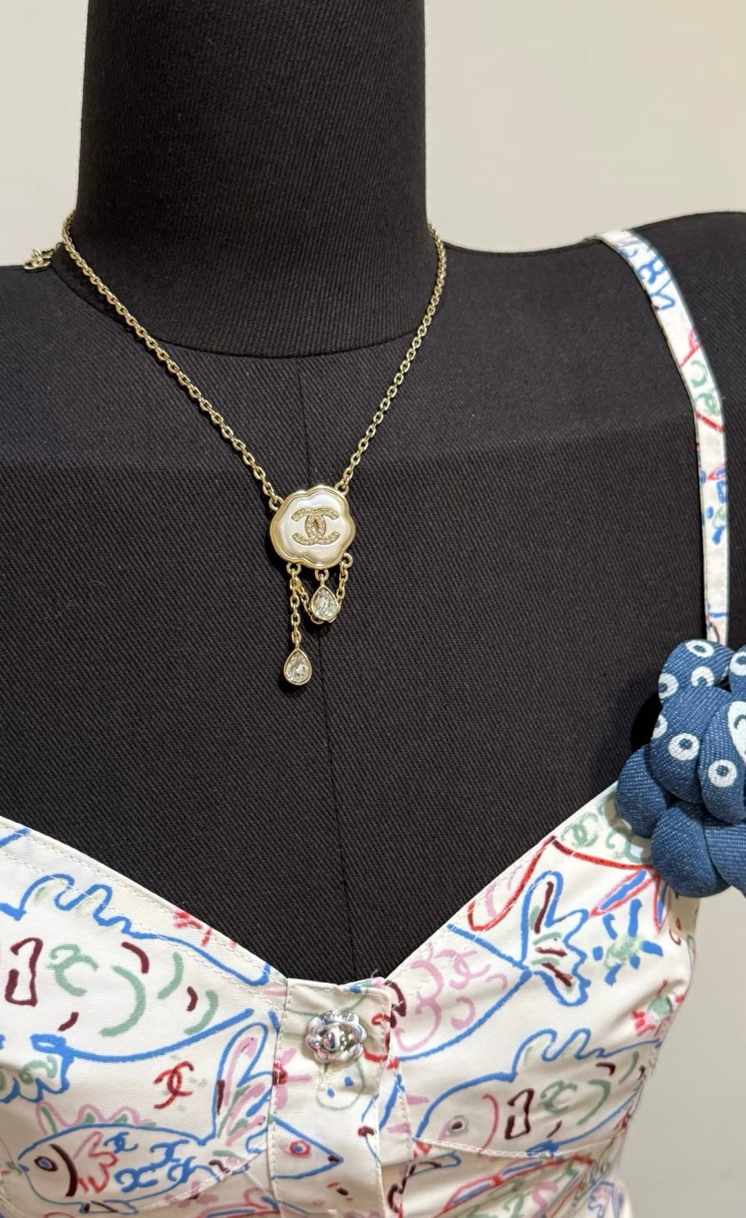 [⭐Veyra]Cloud Pearl Mother-of-Pearl Diamond Chain Pendant Necklace
