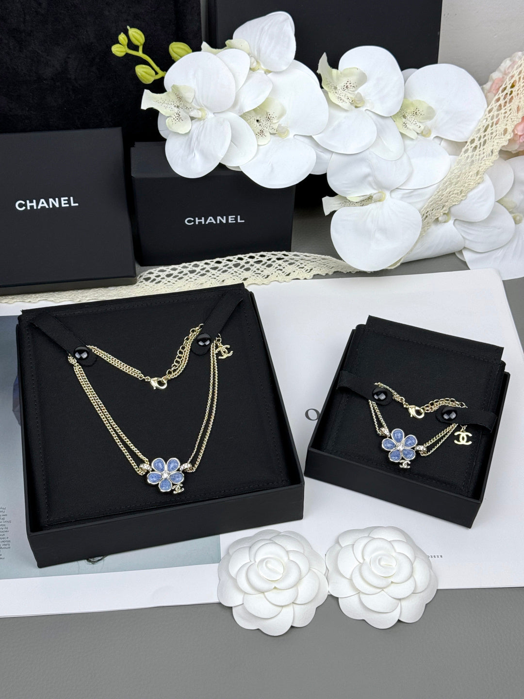 [⭐Veyra]VOLTE New Blue Floral Double-Layer Bracelet