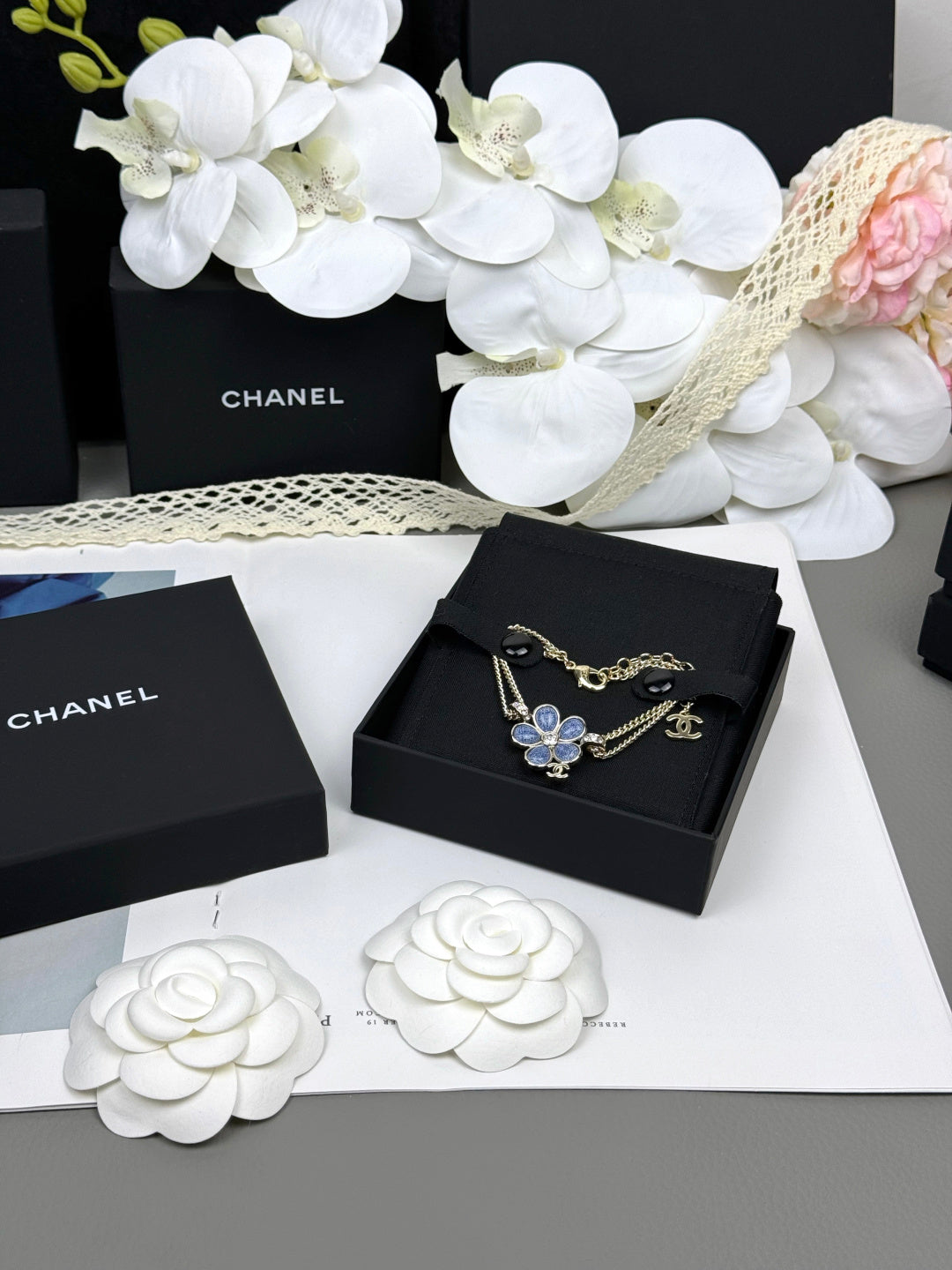 [⭐Veyra]VOLTE New Blue Floral Double-Layer Bracelet
