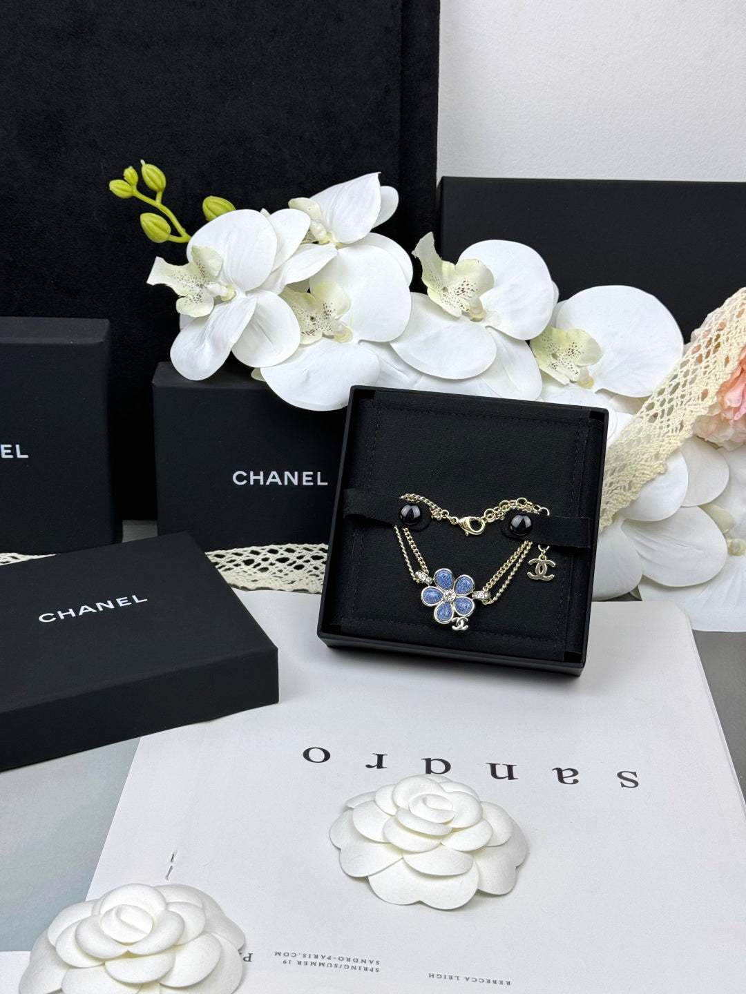 [⭐Veyra]VOLTE New Blue Floral Double-Layer Bracelet