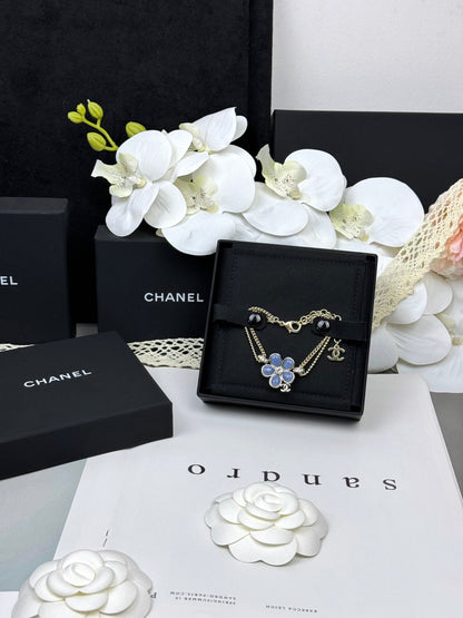 [⭐Veyra]VOLTE New Blue Floral Double-Layer Bracelet