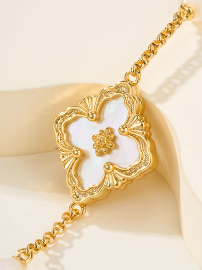 [⭐Veyra]B.C.L ENAMELED Three-Flower Bracelet（Trumpet)