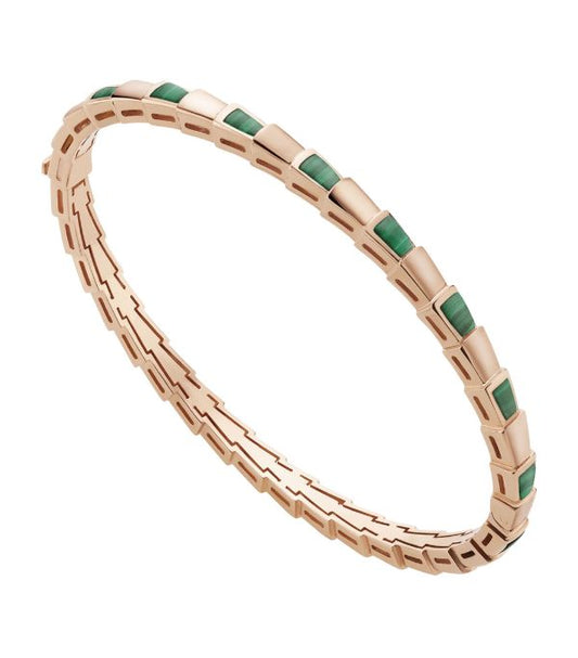 [⭐Veyra]SERPENTI BRACELET PINK GOLD MALACHITE