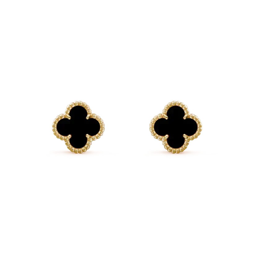 [⭐Veyra]CLOVER MINI 9.5MM BLACK MOP EARRINGS
