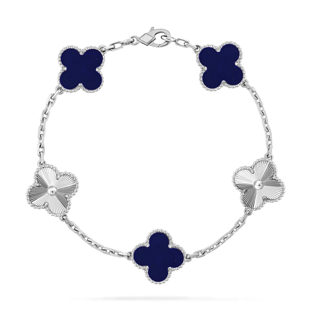 [⭐Veyra]CLOVER 5 MOTIF LAPIS LAZULI BRACELET COLLECTION