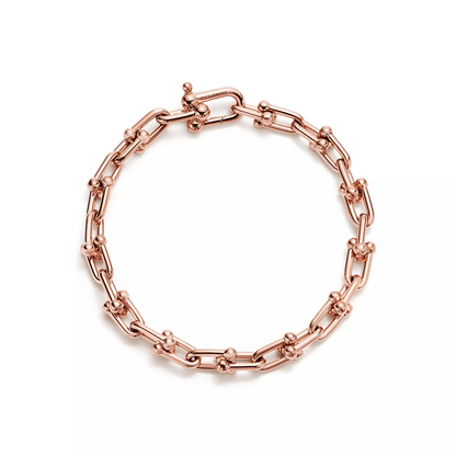 [⭐Veyra Jewels]HARDWEAR SMALL LINK 26 MOTIF PINK GOLD BRACELET