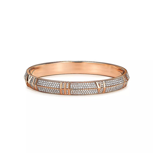 [⭐Veyra Jewels]ATLAS X PINK GOLD DIAMOND PAVED BRACELET