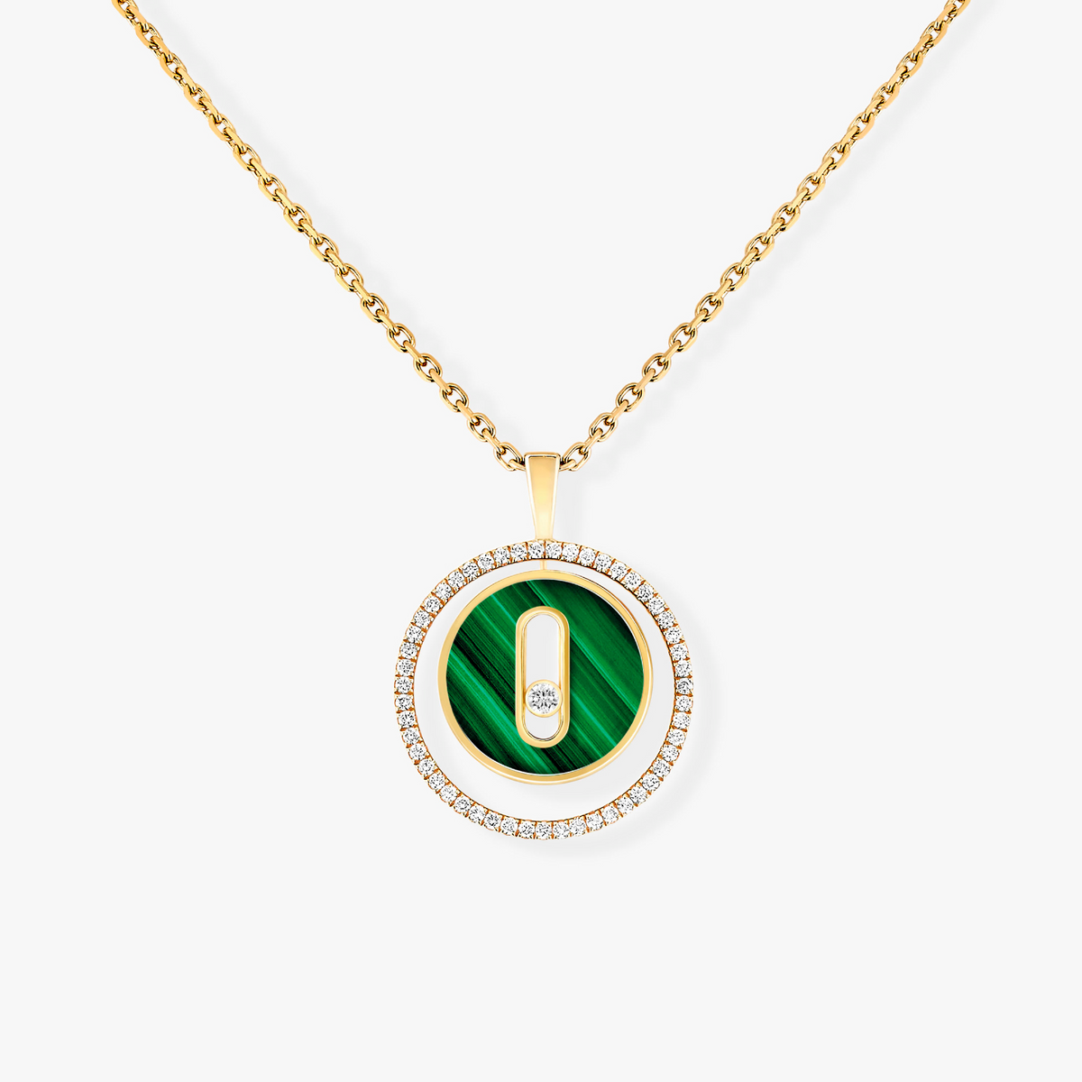 [⭐Veyra]Demo MOVE 1 DIAMOND MALACHITE GOLD DIAMOND NECKLACE