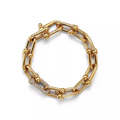[⭐Veyra Jewels]HARDWEAR LARGE LINK GOLD DIAMOND BRACELET