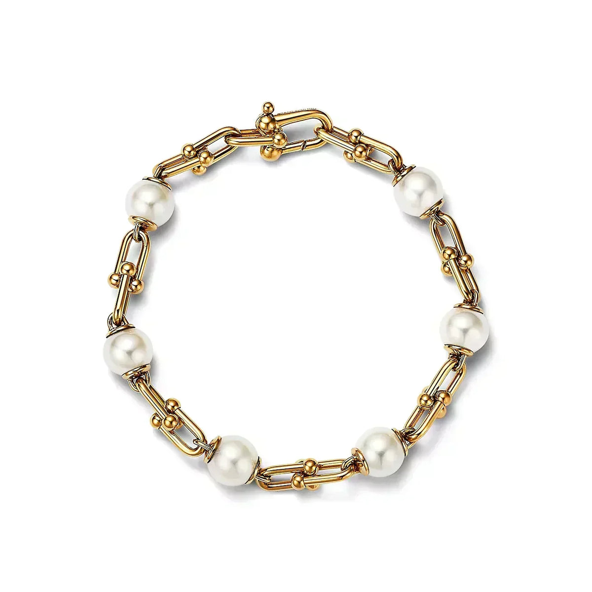 [⭐Veyra Jewels]LINK BRACELET GOLD WITH FRESHWATER PEARLS