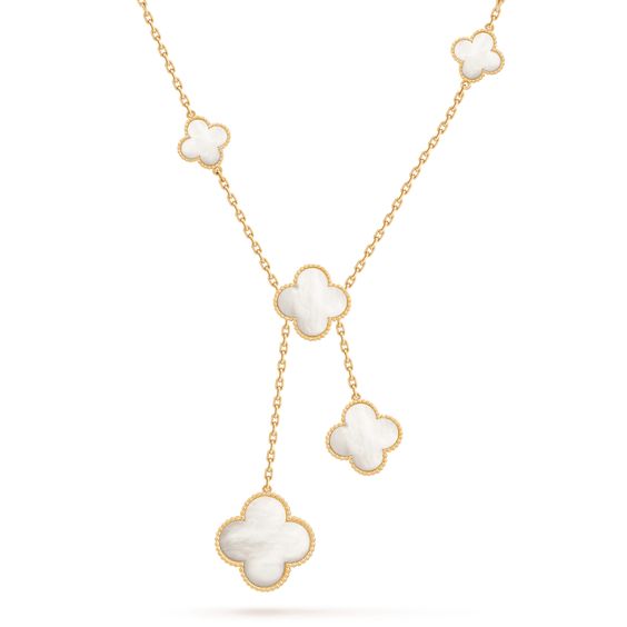 [⭐Veyra]CLOVER MOTHER OF PEARL NECKLACE 6 MOTIF